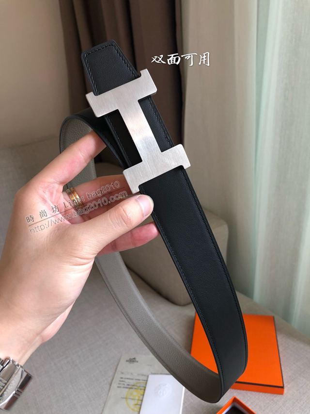 Hermes皮帶 官網同步 38MM 荔枝紋牛皮 愛馬仕男士腰帶  xfp2087
